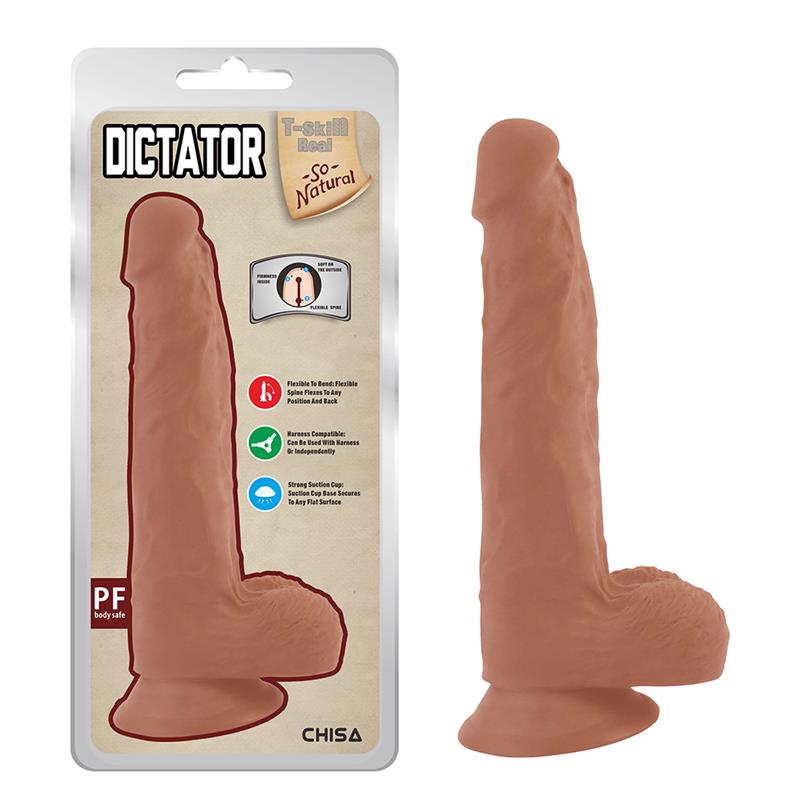 CHISA - DICTATOR DILDO DUAL DENSITY BRONCEADO 20.5CM