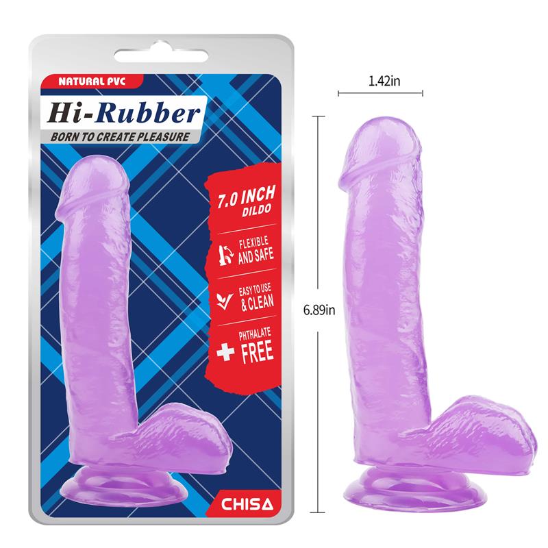 CHISA - DILDO 7 - 17.5 CM PURPURA