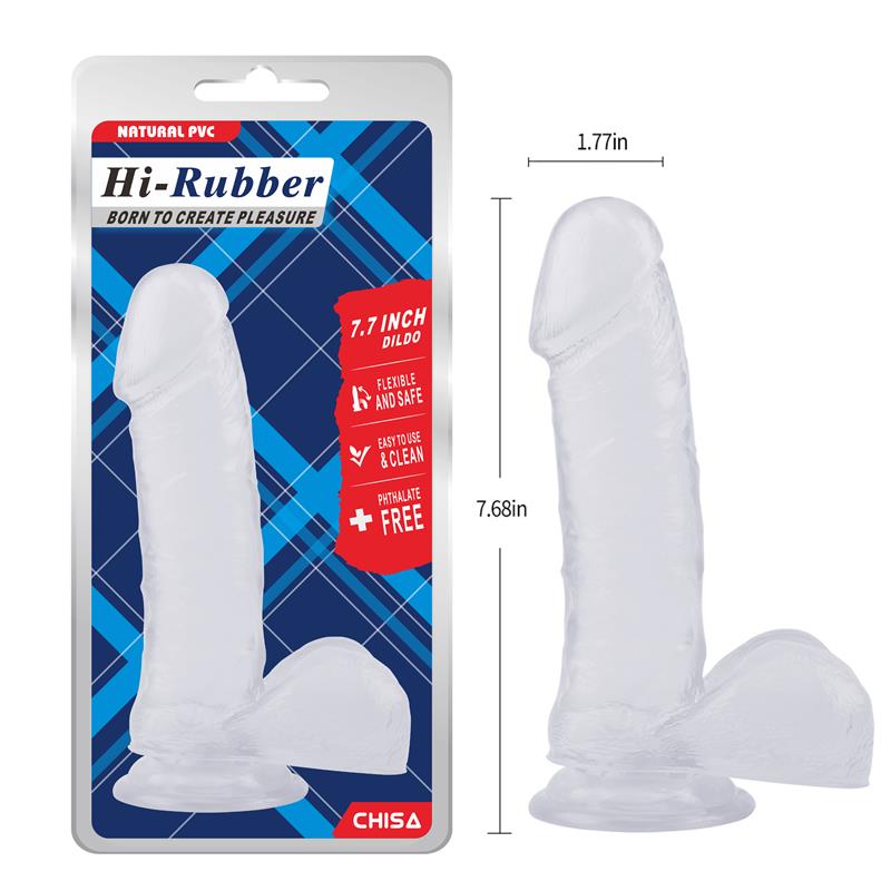CHISA - DILDO 7.7 - 19.5CM TRANSPARENTE