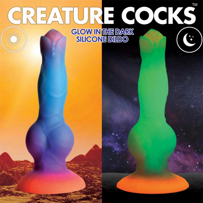CREATURE COCKS - DILDO ALIEN BRILLA EN LA OSCURIDAD 8.5