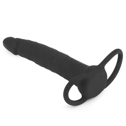 LOVETOY - DILDO ANAL CON DOBLE ANILLO NEGRO