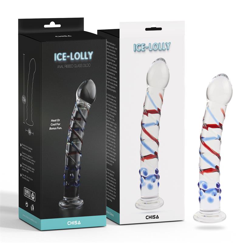CHISA - DILDO ANAL DE CRISTAL ICE-LOLY 7.1