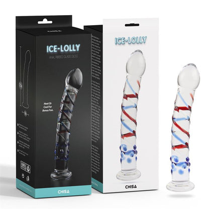 CHISA - DILDO ANAL DE CRISTAL ICE-LOLY 7.1