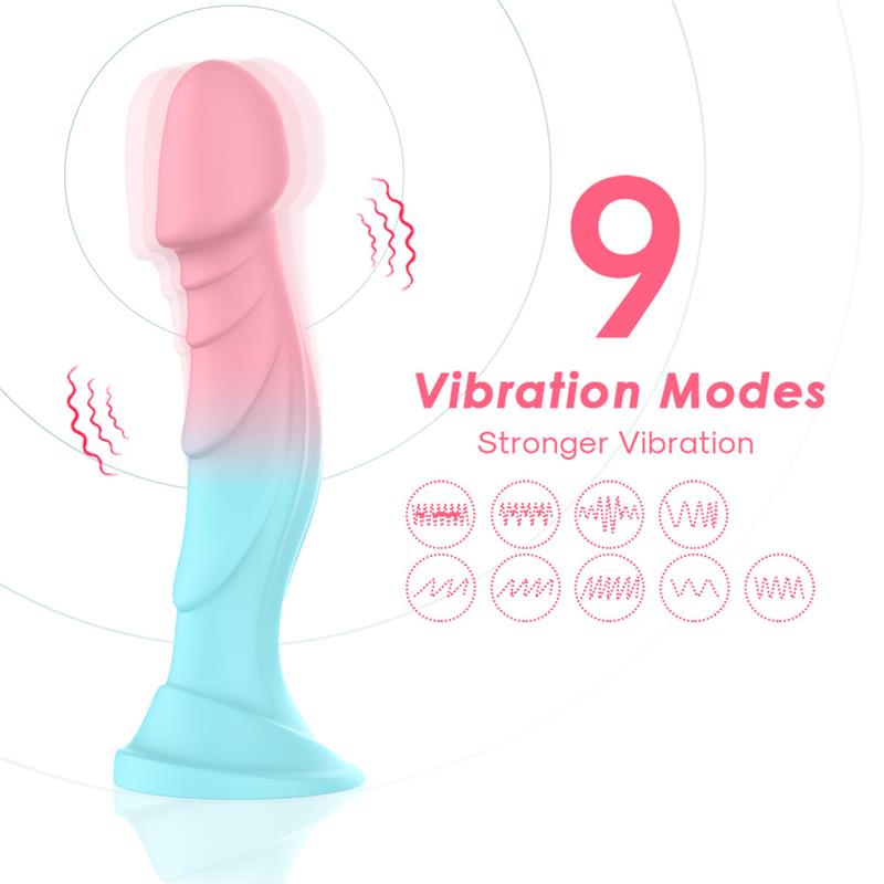 URBAN SKY - DILDO BICOLOR CON VIBRACIÓN
