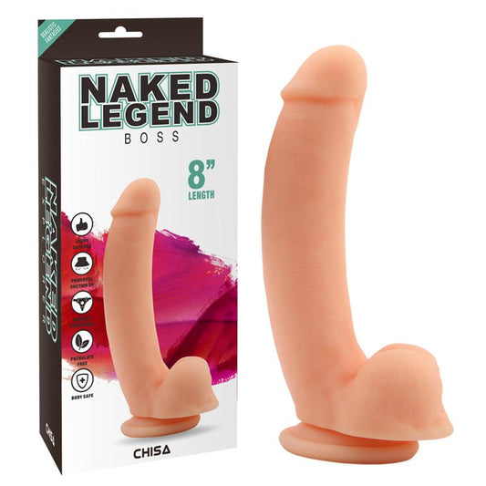 CHISA - DILDO BOSS 20.5 X 4.1 CM SILICONA NATURAL