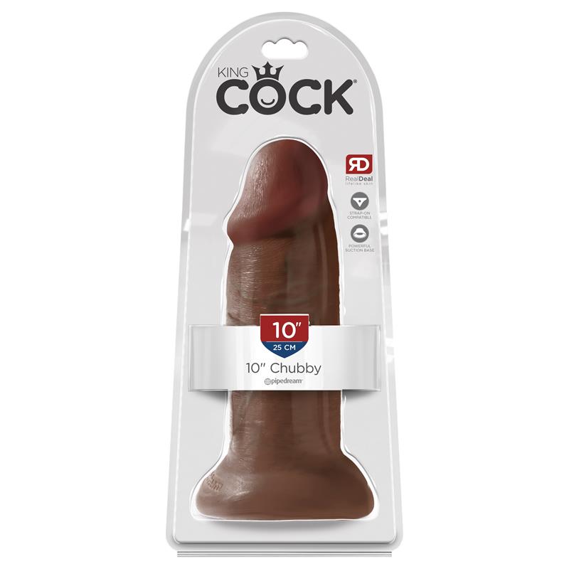KING COCK - DILDO CHUBBY 10 MARRON