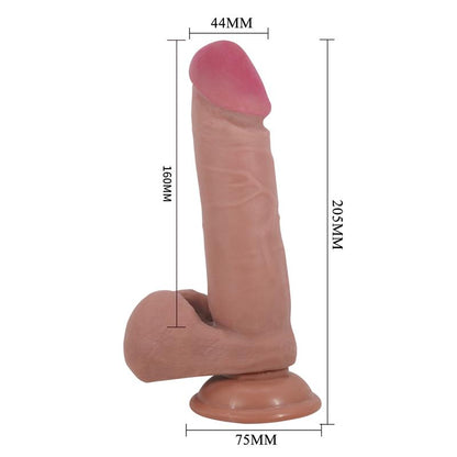 BAILE - DILDO CON PIEL DESLIZANTE RETRACTIL 20.5 CM