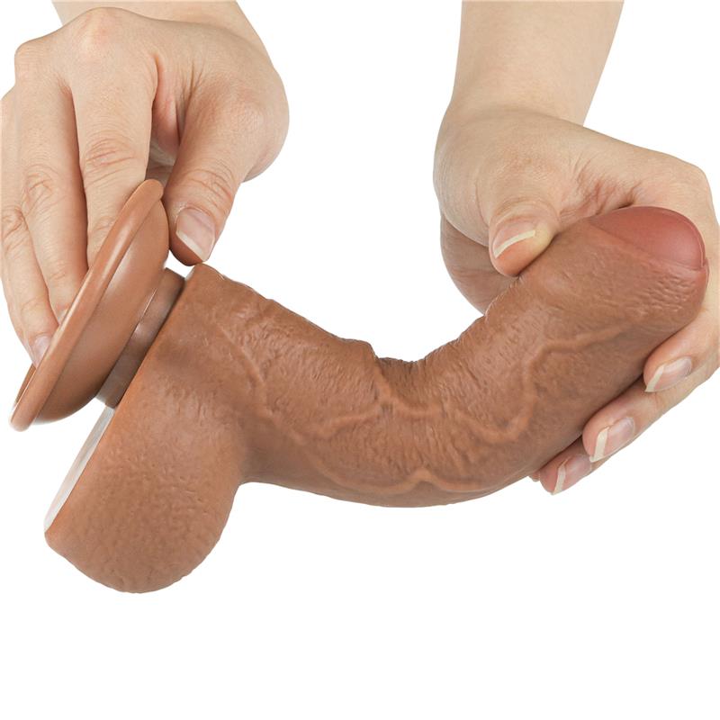 LOVETOY - DILDO CON PIEL RETRACTIL 7 BRONCEADO