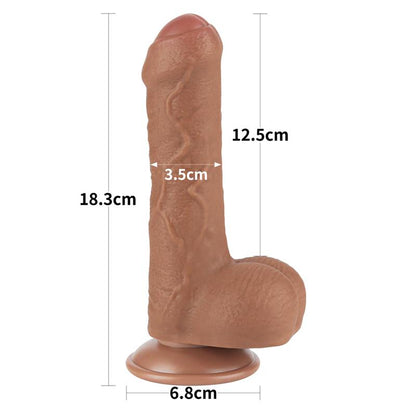 LOVETOY - DILDO CON PIEL RETRACTIL 7 BRONCEADO