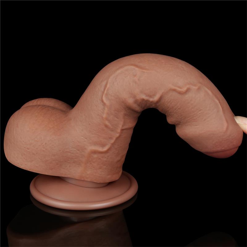 LOVETOY - DILDO CON PIEL RETRACTIL 7 BRONCEADO