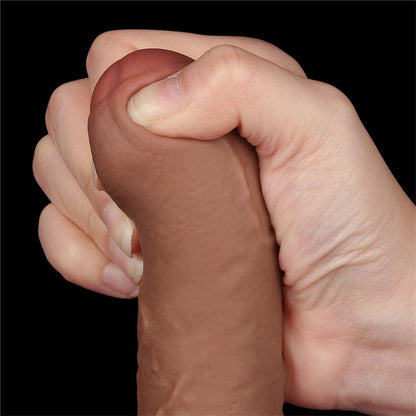 LOVETOY - DILDO CON PIEL RETRACTIL 7 BRONCEADO