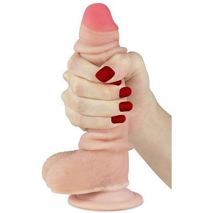 LOVETOY - DILDO CON PIEL RETRACTIL 7 NATURAL