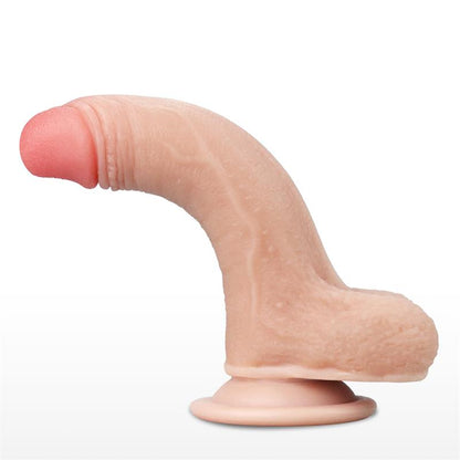 LOVETOY - DILDO CON PIEL RETRACTIL 7 NATURAL