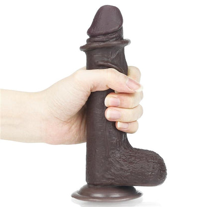 LOVETOY - DILDO CON PIEL RETRACTIL 7 NEGRO