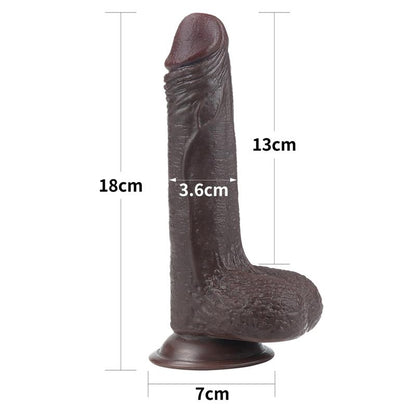 LOVETOY - DILDO CON PIEL RETRACTIL 7 NEGRO