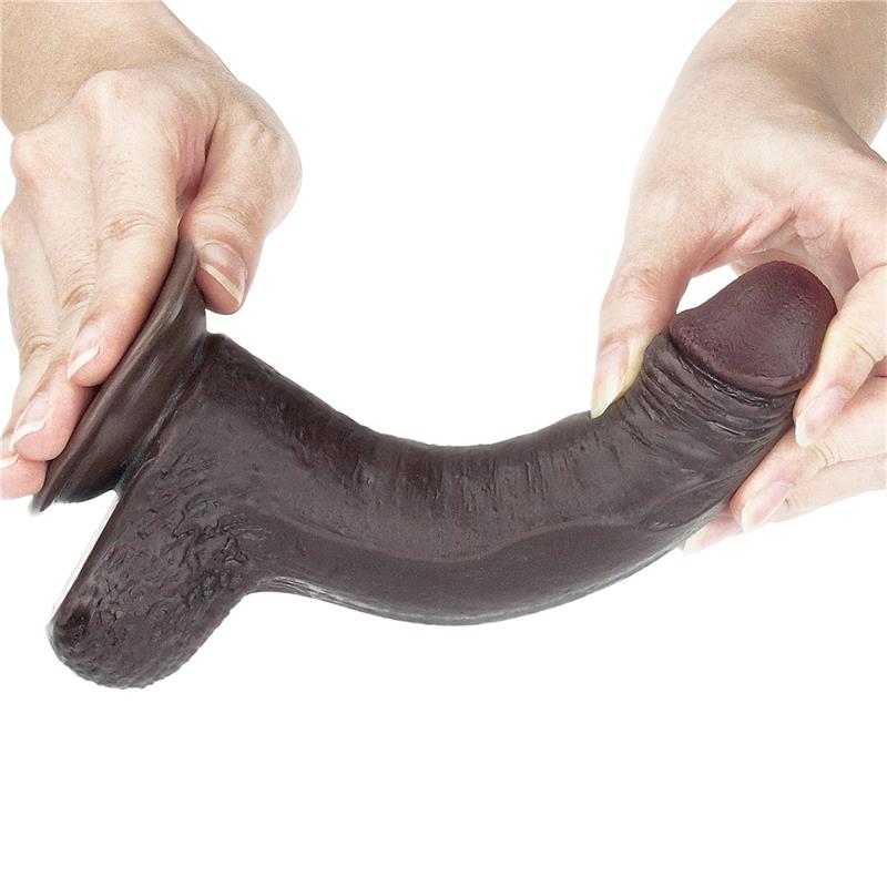 LOVETOY - DILDO CON PIEL RETRACTIL 7 NEGRO