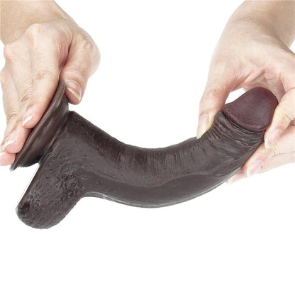 LOVETOY - DILDO CON PIEL RETRACTIL 7 NEGRO