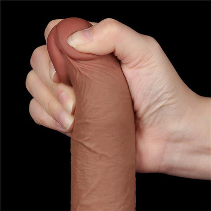 LOVETOY - DILDO CON PIEL RETRACTIL 7.5 BRONCEADO