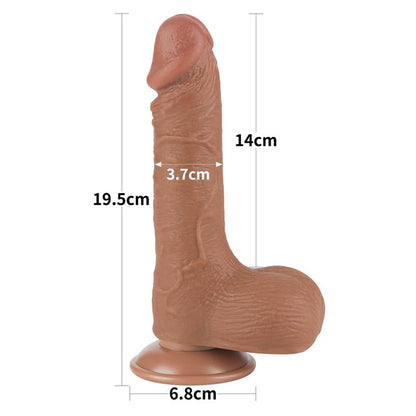 LOVETOY - DILDO CON PIEL RETRACTIL 7.5 BRONCEADO