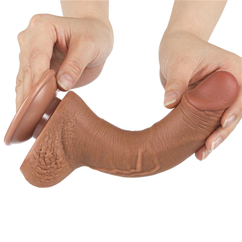 LOVETOY - DILDO CON PIEL RETRACTIL 7.5 BRONCEADO