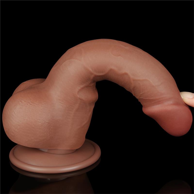 LOVETOY - DILDO CON PIEL RETRACTIL 7.5 BRONCEADO