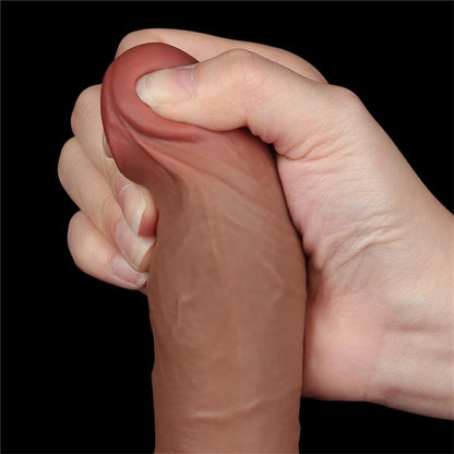 LOVETOY - DILDO CON PIEL RETRACTIL 8 BRONCEADO