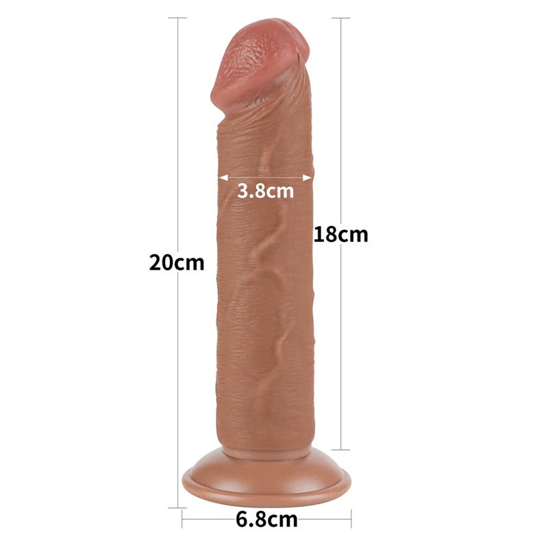 LOVETOY - DILDO CON PIEL RETRACTIL 8 BRONCEADO