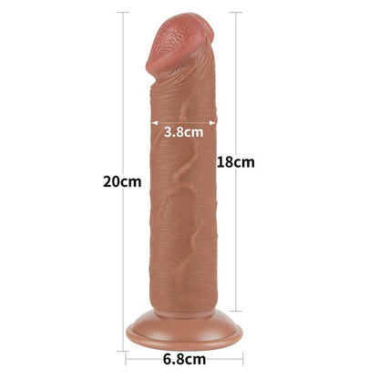 LOVETOY - DILDO CON PIEL RETRACTIL 8 BRONCEADO