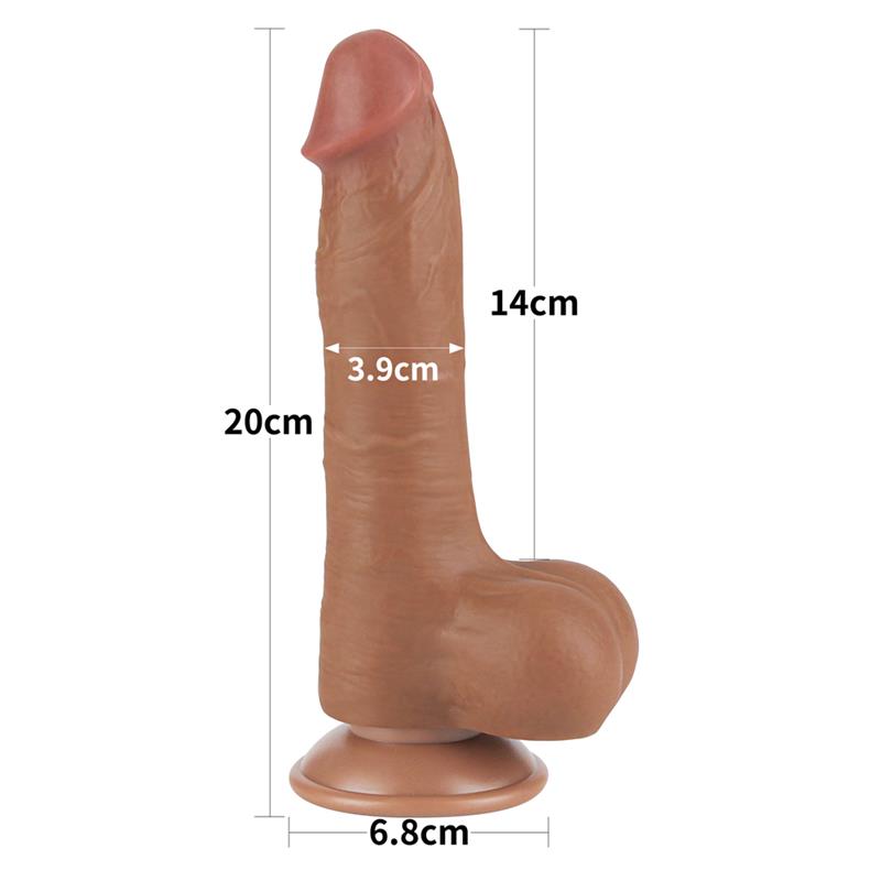 LOVETOY - DILDO CON PIEL RETRACTIL 8 BRONCEADO