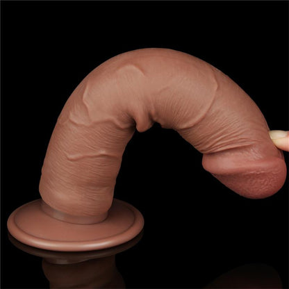 LOVETOY - DILDO CON PIEL RETRACTIL 8 BRONCEADO