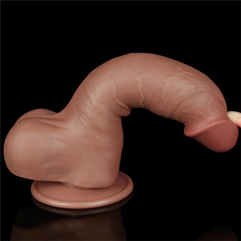 LOVETOY - DILDO CON PIEL RETRACTIL 8 BRONCEADO