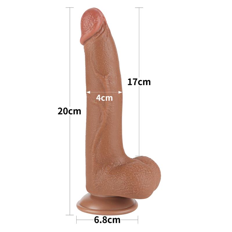 LOVETOY - DILDO CON PIEL RETRACTIL 8.5 BRONCEADO