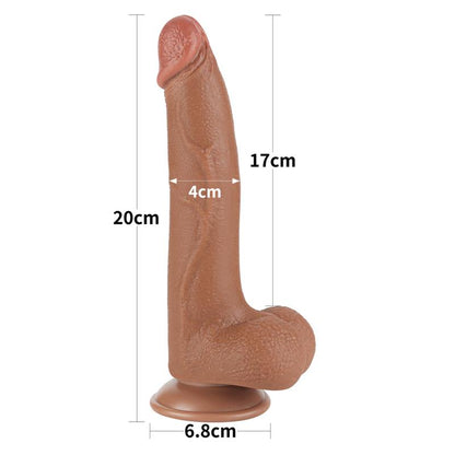 LOVETOY - DILDO CON PIEL RETRACTIL 8.5 BRONCEADO