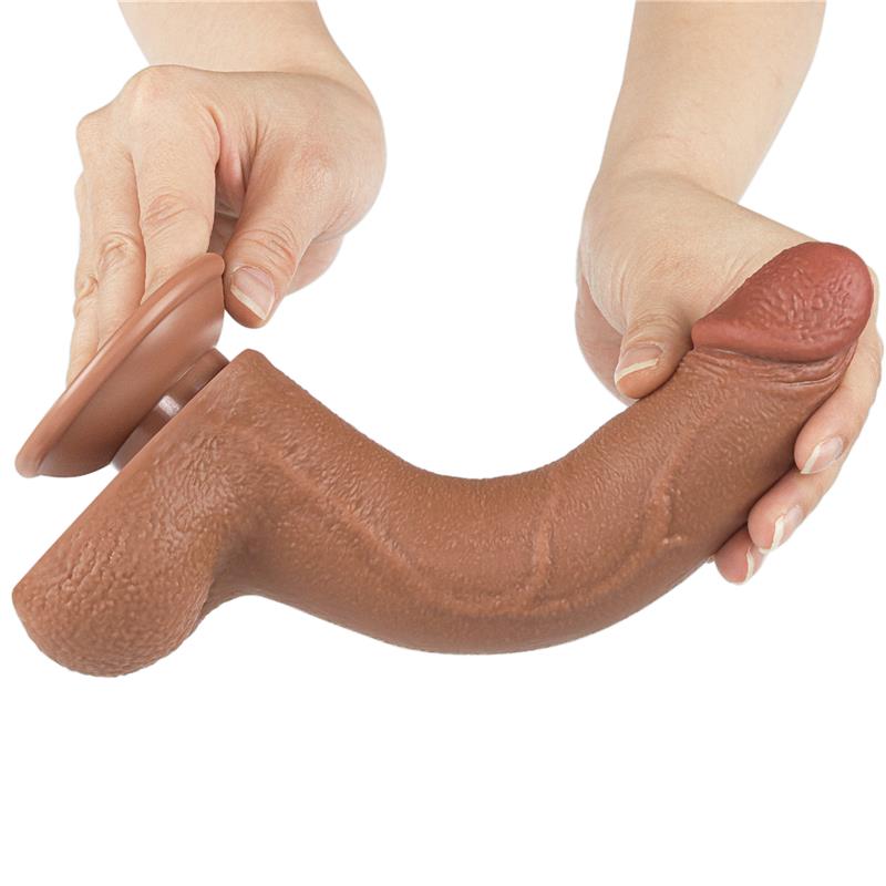 LOVETOY - DILDO CON PIEL RETRACTIL 8.5 BRONCEADO