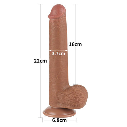 LOVETOY - DILDO CON PIEL RETRACTIL 9 BRONCEADO