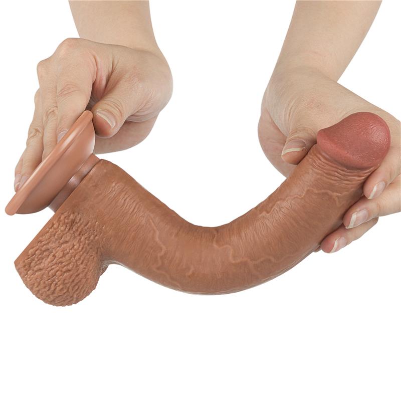 LOVETOY - DILDO CON PIEL RETRACTIL 9 BRONCEADO