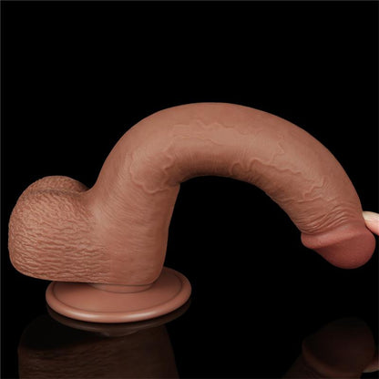LOVETOY - DILDO CON PIEL RETRACTIL 9 BRONCEADO