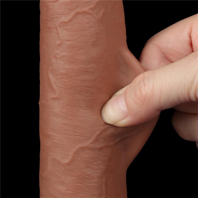 LOVETOY - DILDO CON PIEL RETRACTIL 9 BRONCEADO