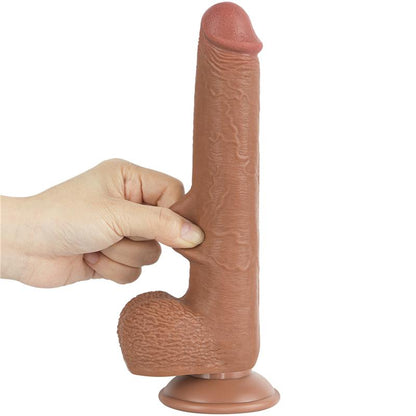 LOVETOY - DILDO CON PIEL RETRACTIL 9 BRONCEADO