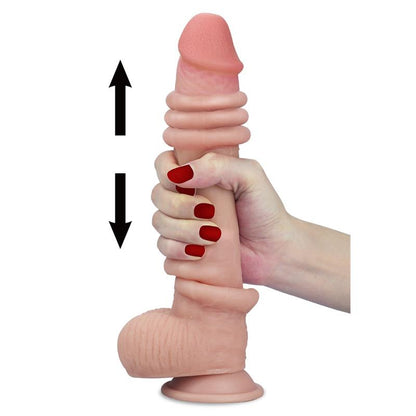LOVETOY - DILDO CON PIEL RETRACTIL 9 NATURAL