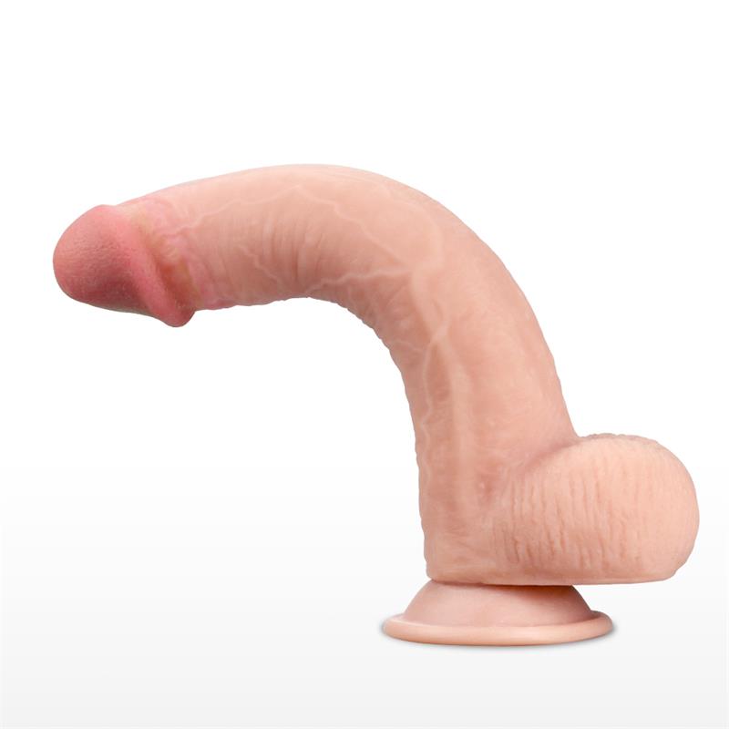 LOVETOY - DILDO CON PIEL RETRACTIL 9 NATURAL