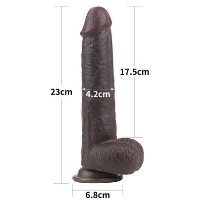 LOVETOY - DILDO CON PIEL RETRACTIL 9 NEGRO