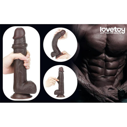 LOVETOY - DILDO CON PIEL RETRACTIL 9 NEGRO