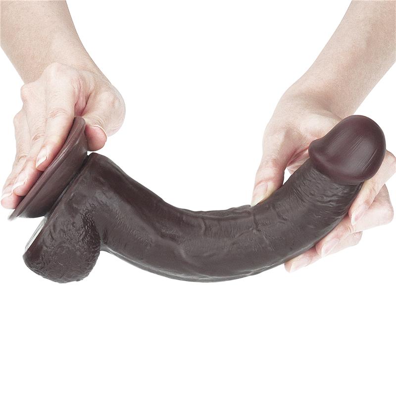 LOVETOY - DILDO CON PIEL RETRACTIL 9 NEGRO