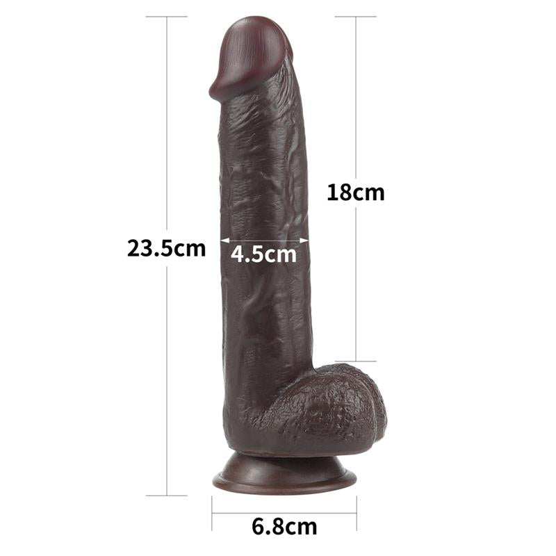 LOVETOY - DILDO CON PIEL RETRACTIL 9 NEGRO