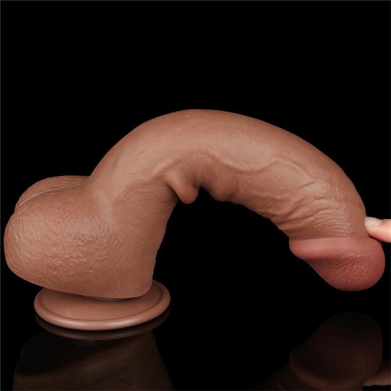 LOVETOY - DILDO CON PIEL RETRACTIL 9.5 BRONCEADO