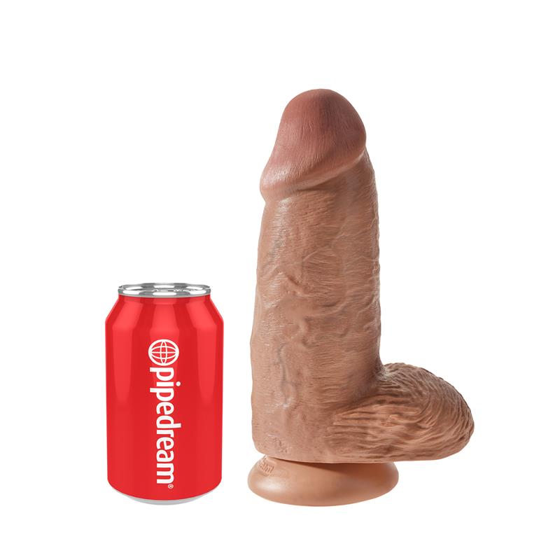KING COCK - DILDO CON TESTÍCULOS 9 CHUBBY BRONCEADO