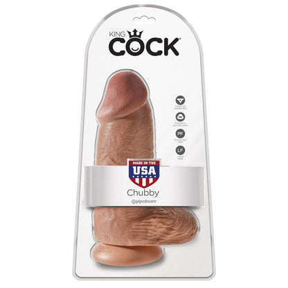 KING COCK - DILDO CON TESTÍCULOS 9 CHUBBY BRONCEADO