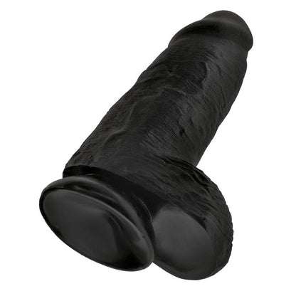 KING COCK - DILDO CON TESTÍCULOS 9 CHUBBY NEGRO