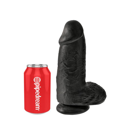 KING COCK - DILDO CON TESTÍCULOS 9 CHUBBY NEGRO